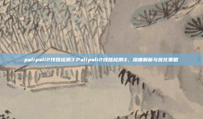 palipali2线路检测3:Palipali2线路检测3，深度解析与优化策略