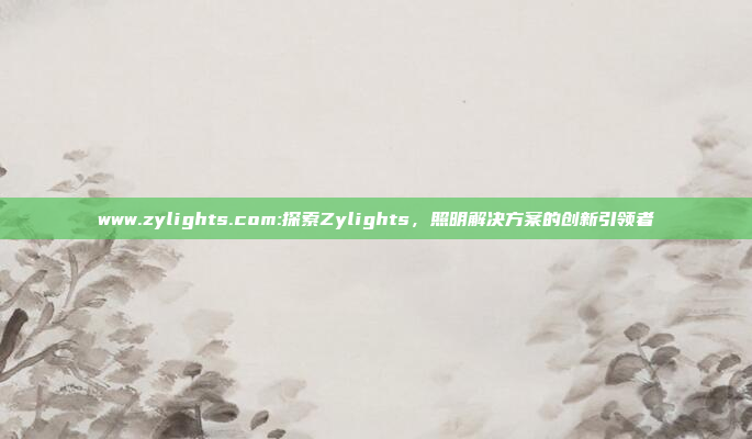 www.zylights.com:探索Zylights，照明解决方案的创新引领者