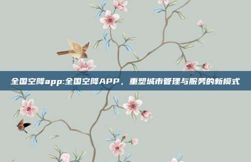 全国空降app:全国空降APP，重塑城市管理与服务的新模式