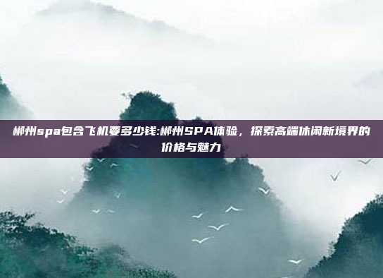 郴州spa包含飞机要多少钱:郴州SPA体验，探索高端休闲新境界的价格与魅力