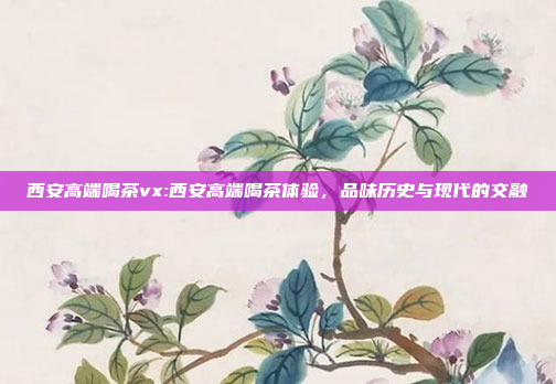 西安高端喝茶vx:西安高端喝茶体验，品味历史与现代的交融