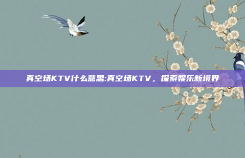 真空场KTV什么意思:真空场KTV，探索娱乐新境界