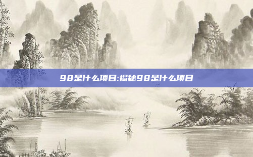 98是什么项目:揭秘98是什么项目