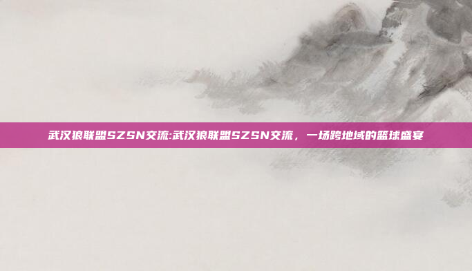 武汉狼联盟SZSN交流:武汉狼联盟SZSN交流，一场跨地域的篮球盛宴